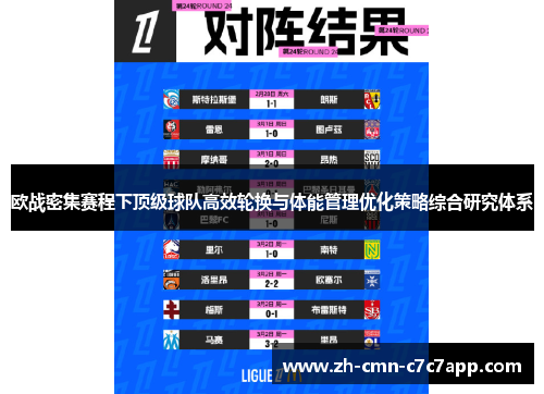 欧战密集赛程下顶级球队高效轮换与体能管理优化策略综合研究体系 欧战密集赛程下顶级球队高效轮换与体能管理优化策略综合研究体系